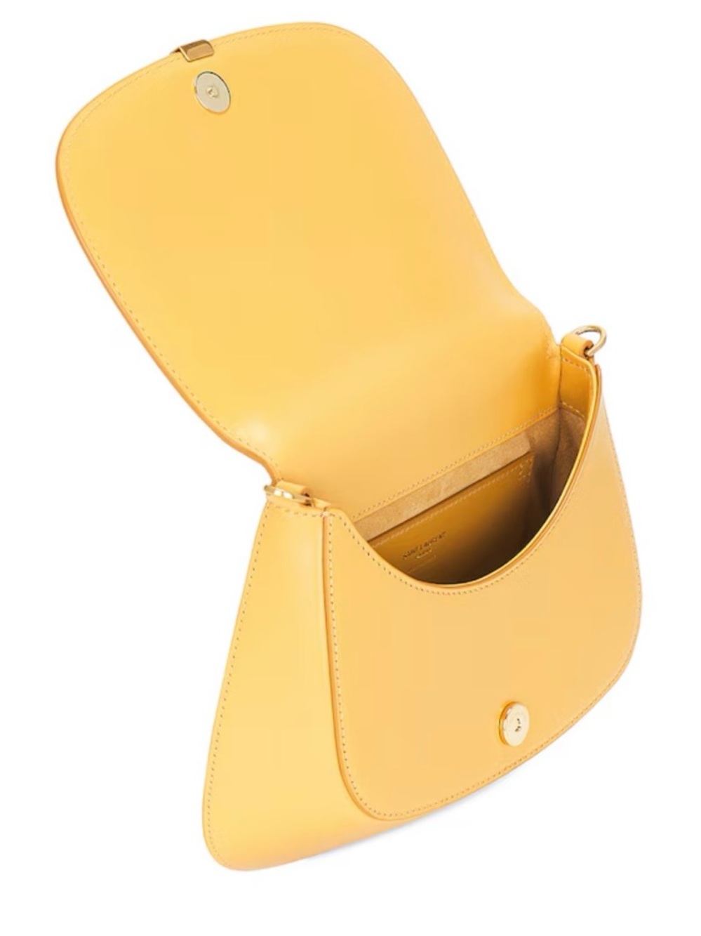 SAINT LAURENT Mustard Yellow Leather Crossbody Bag - Picture 8 of 16